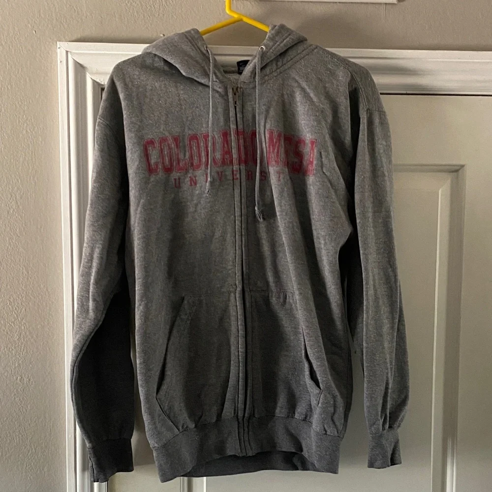 Colorado Mesa University Gray Full-Zip Hoodie - Picture 1 of 3